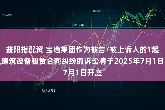 益阳指配资 宝冶集团作为被告/被上诉人的1起涉及建筑设备租赁合同纠纷的诉讼将于2025年7月1日开庭
